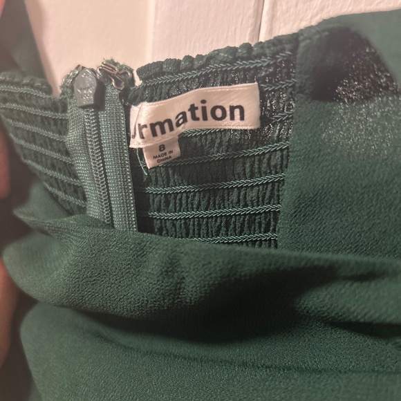 Reformation Westerly Dress Emerald Green - Picture 3 of 4